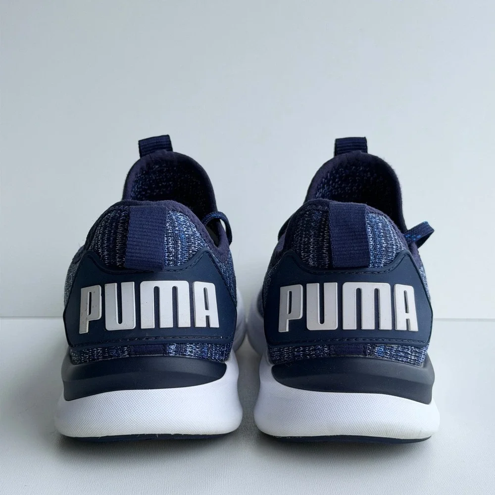 Puma Ignite Flash Evoknit Kids 5.5 Blue Running Shoes Athletic Knit Casual